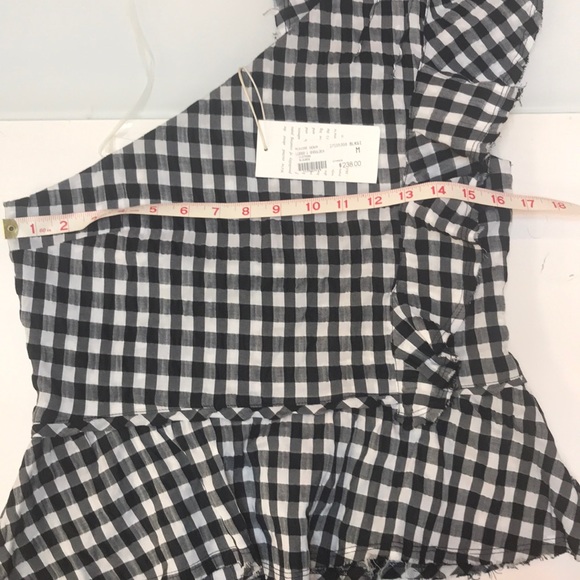 McGuire One Shoulder checkered blouse - Picture 8 of 8